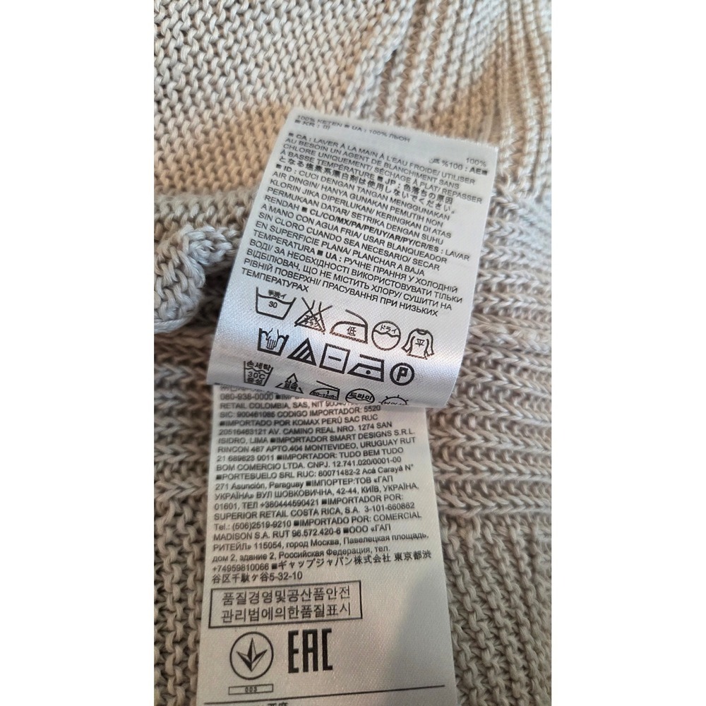 Banana Republic Waterfall Cardigan Italian Linen Draped Beige Coastal Medium - Picture 14 of 14